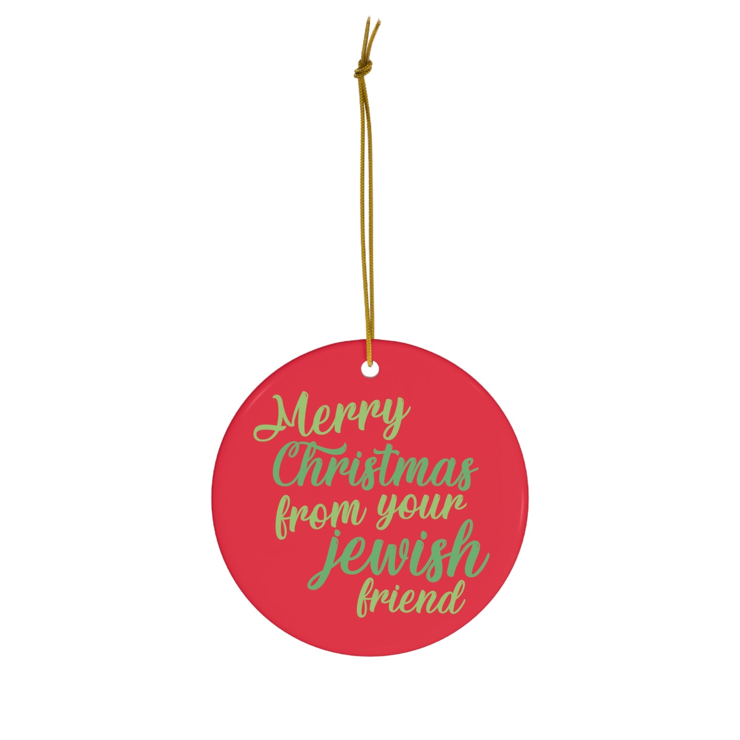 Jewish Friend Christmas Ornament