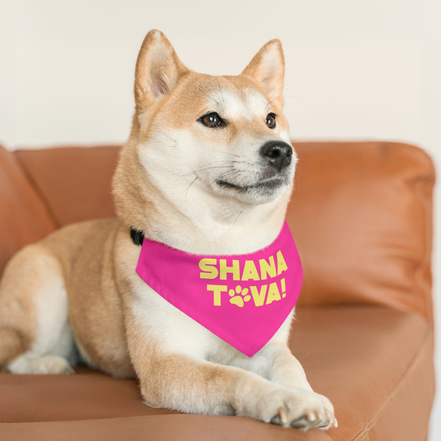 Shana Tova Dog Bandana (Pink)