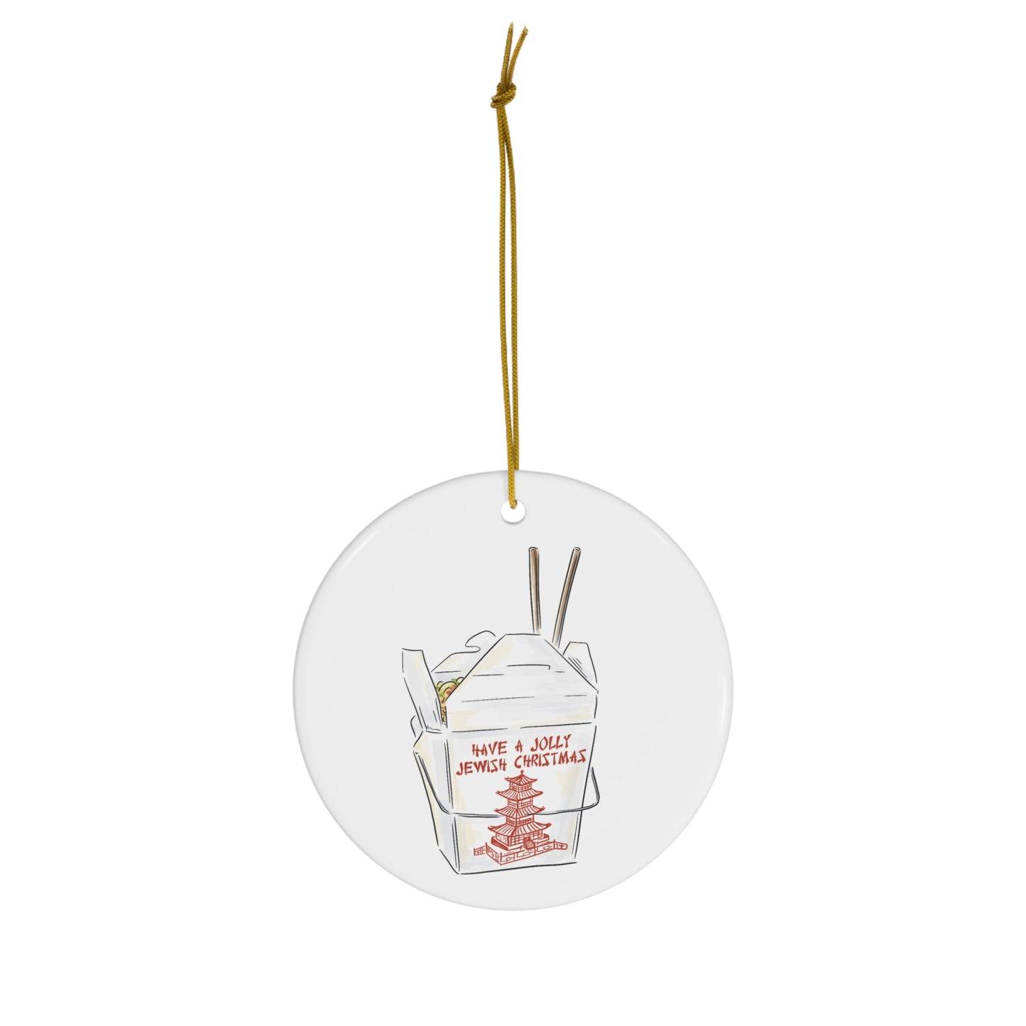 Jolly Jewish Christmas Ornament