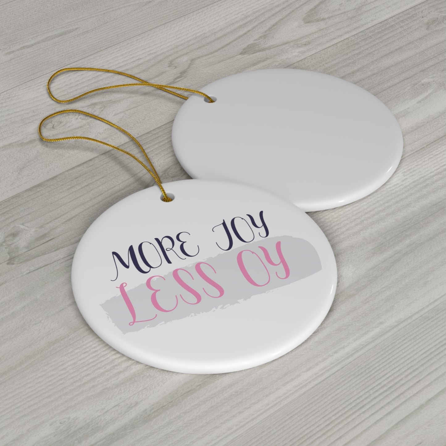 Less Oy Christmas Ornament