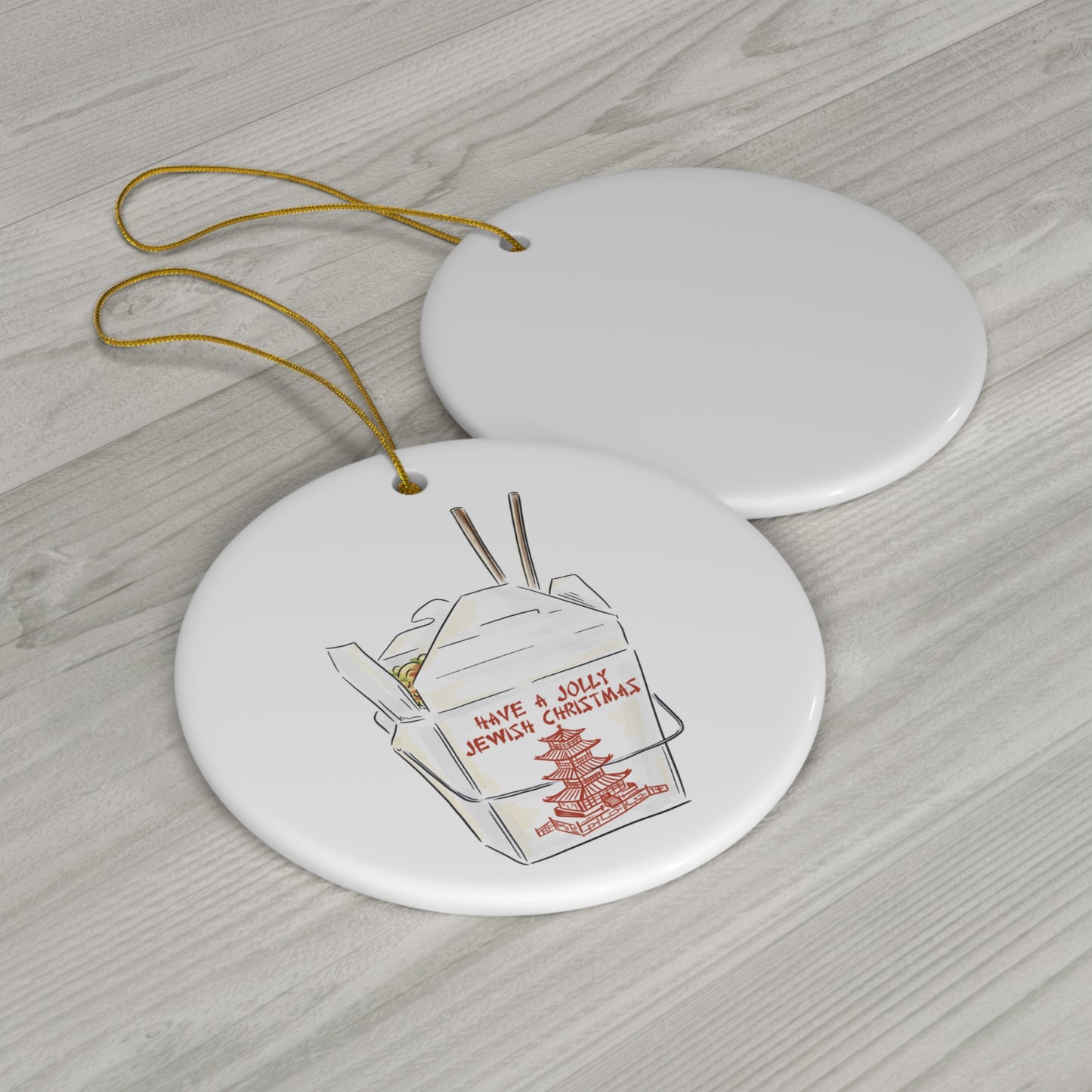 Jolly Jewish Christmas Ornament