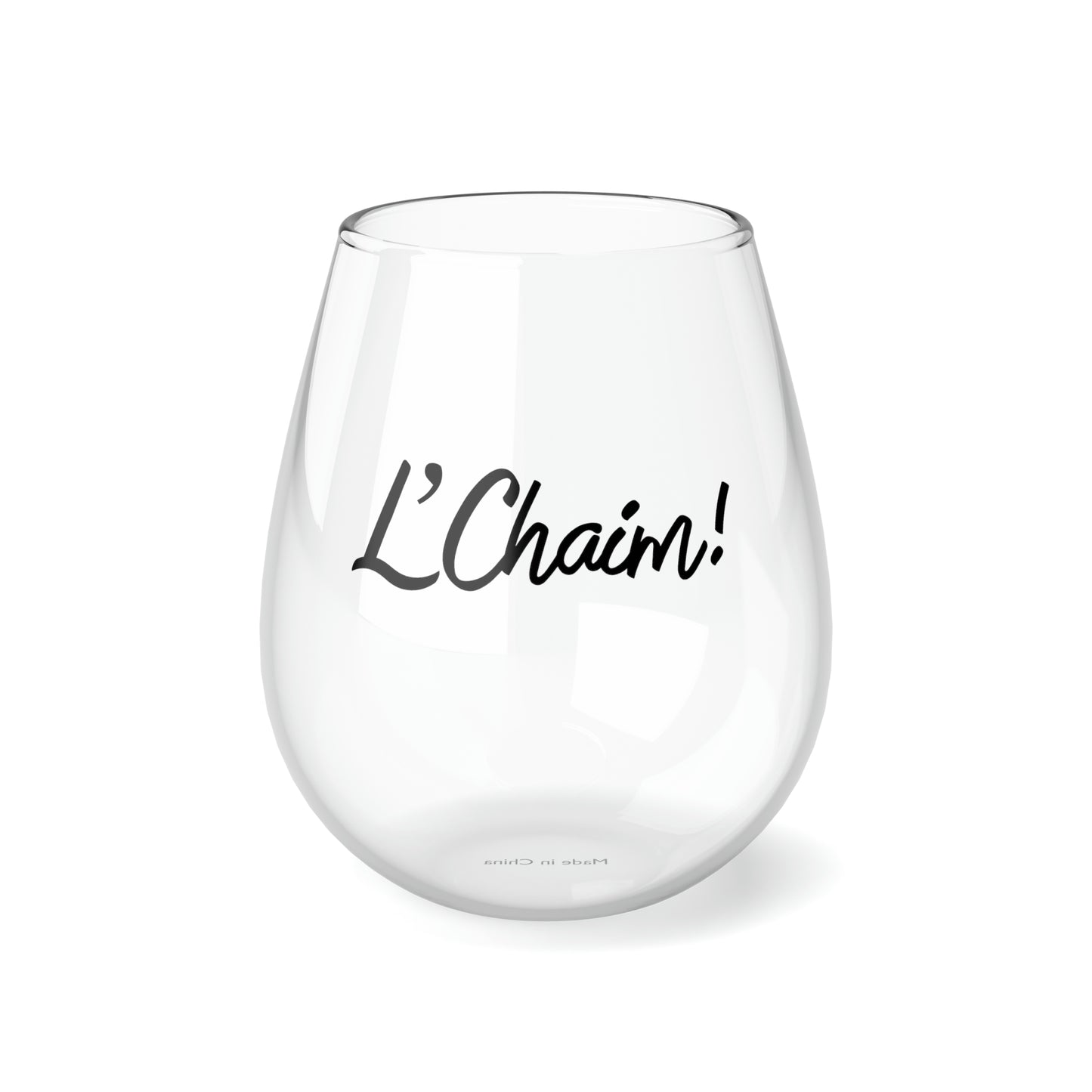 L'Chaim Wine Glass