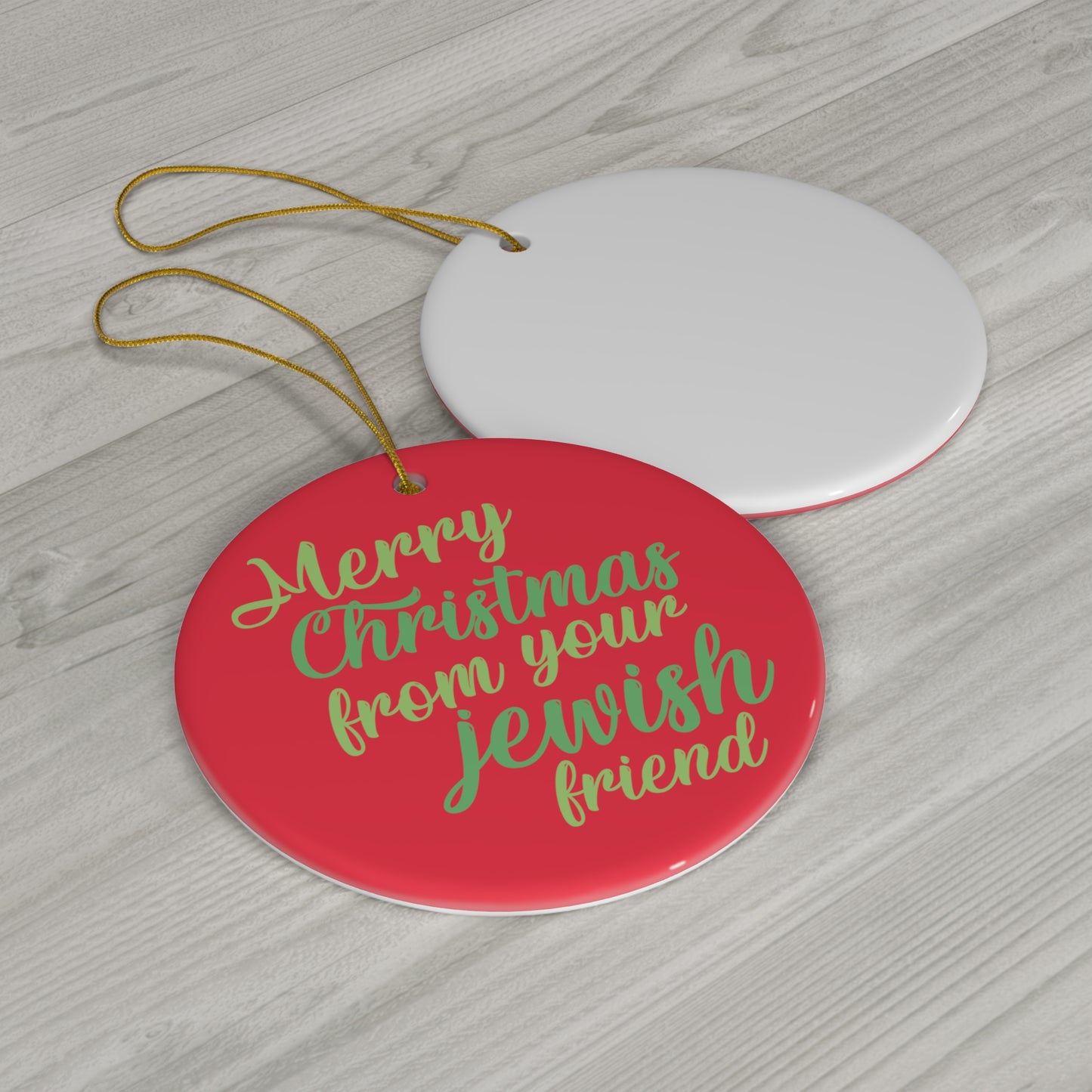 Jewish Friend Christmas Ornament