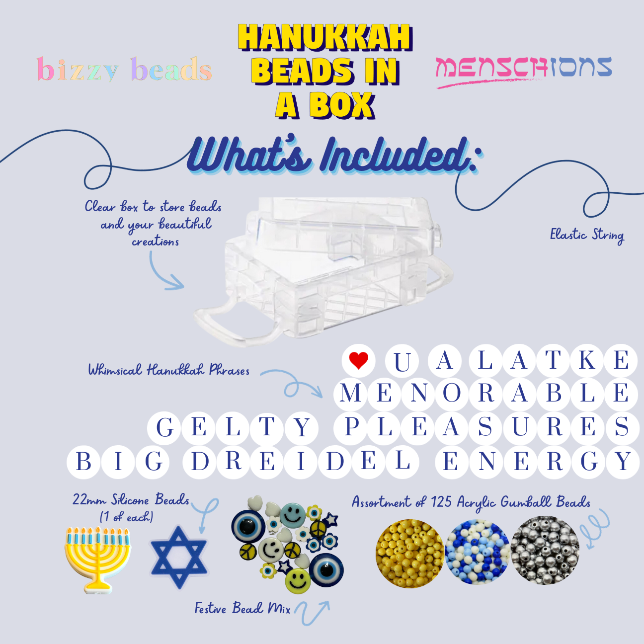 Hanukkah Beads In A Box - Collab with Bizzy Beads