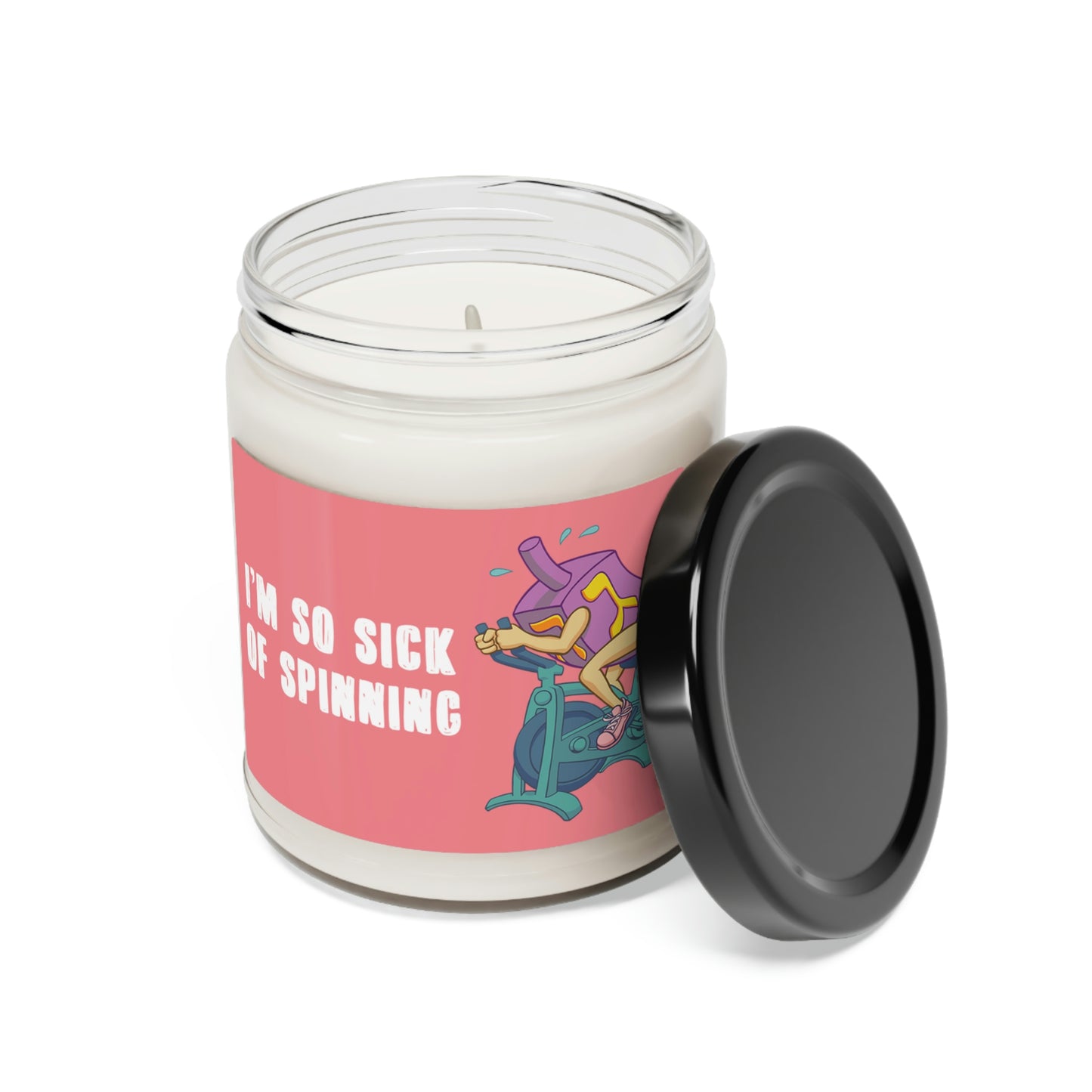 Spinning Hanukkah Soy Candle, 9oz