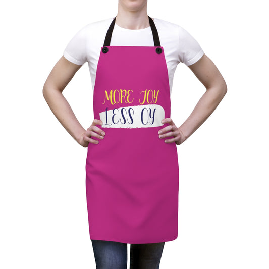 More Joy Less Oy Pink Apron