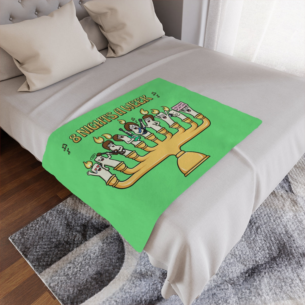 8 Nights A Week Hanukkah Blanket