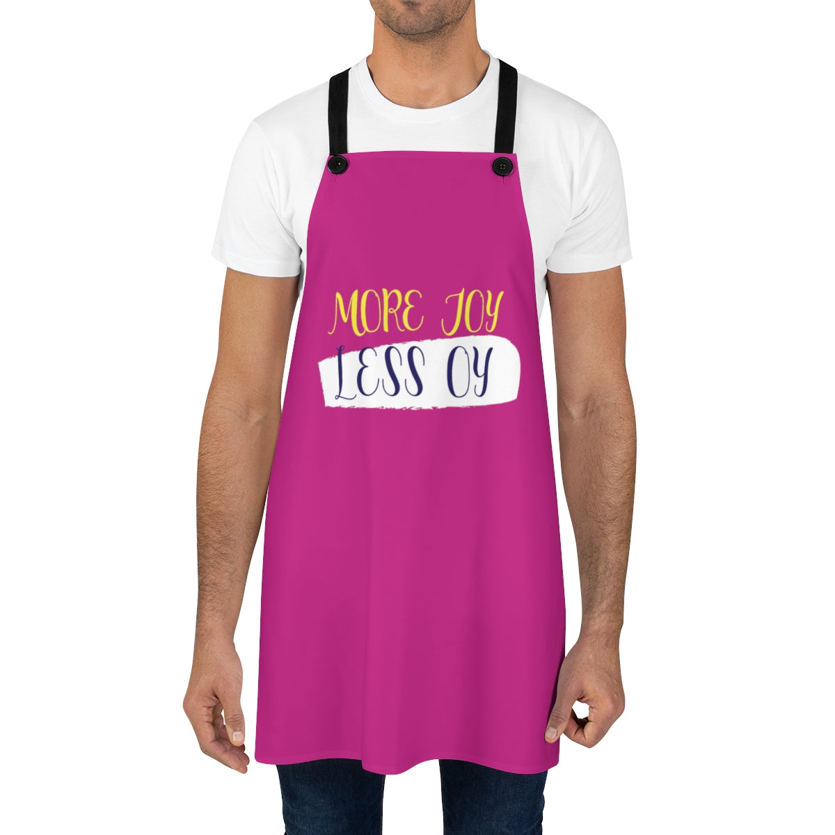 More Joy Less Oy Pink Apron