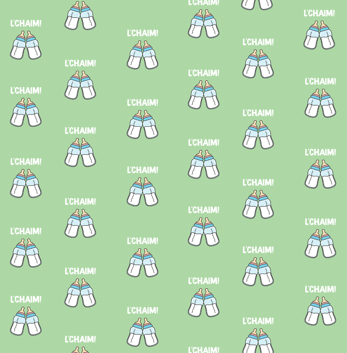 Green Baby Wrapping Paper