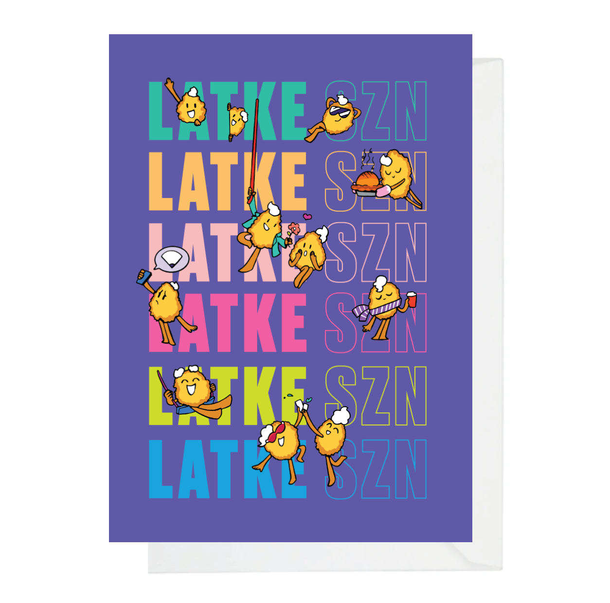Latke Season Hanukkah Card -  Funny Hanukkah Card by Menschions