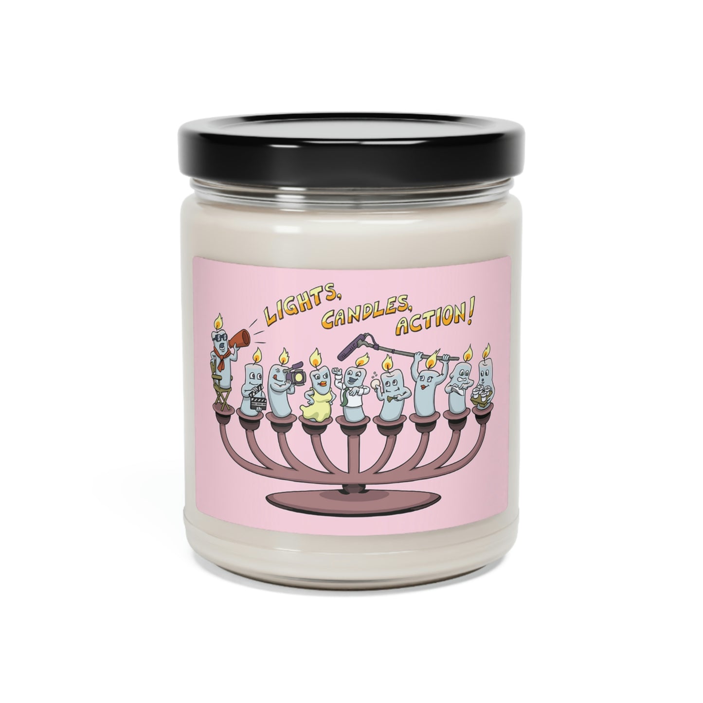 Lights Candles Action Hanukkah Soy Candle, 9oz