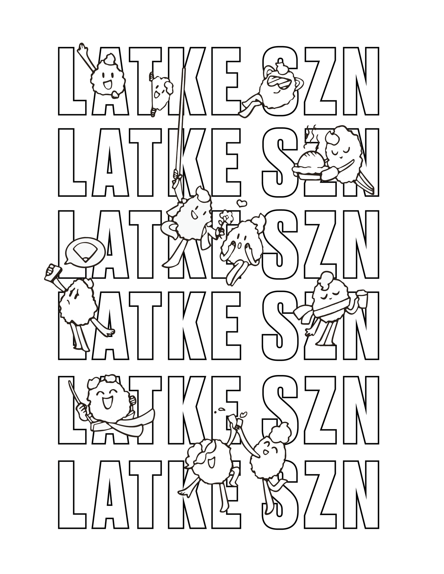 Downloadable Hanukkah Coloring Book