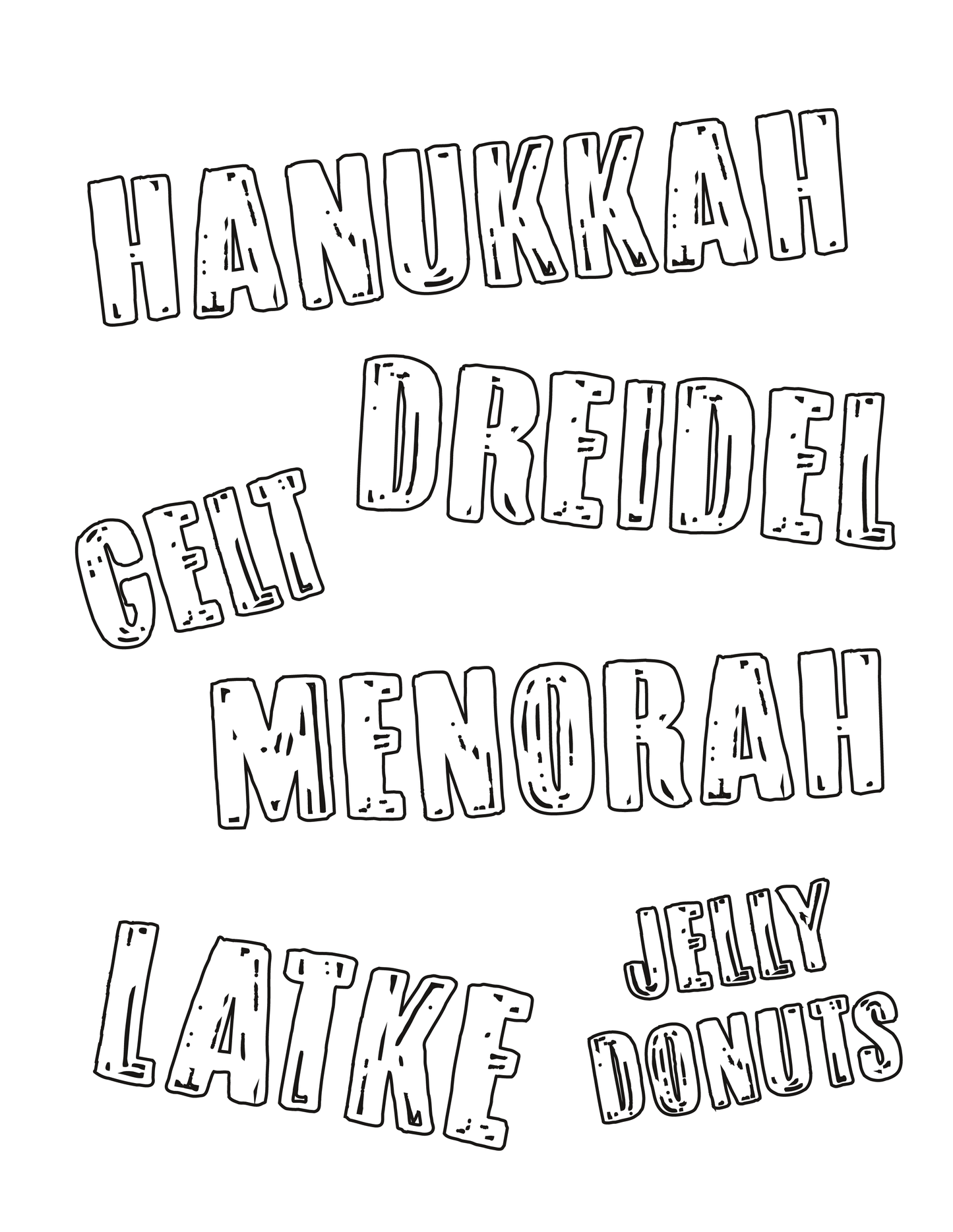 Downloadable Hanukkah Coloring Book