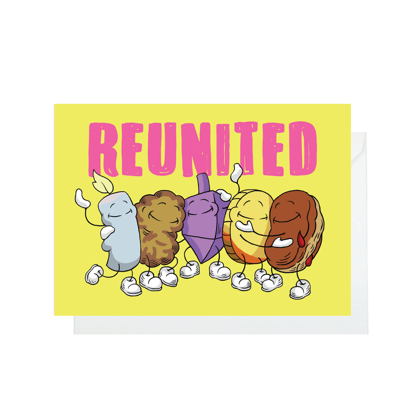 Reunited Hanukkah Card - Cute Hanukkah Card by Menschions