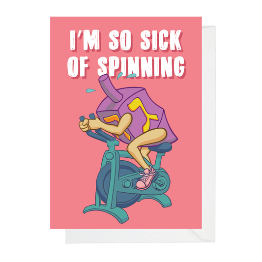I'm so sick of spinning - Funny Hanukkah card from Menschions