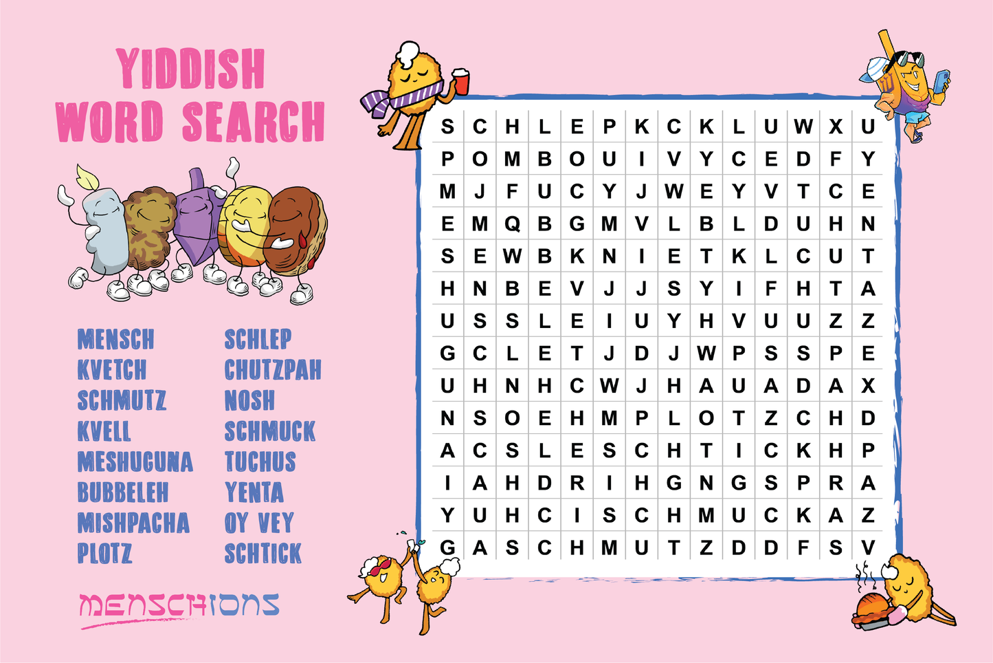 Funny Yiddish Word Search (Pack of 10)