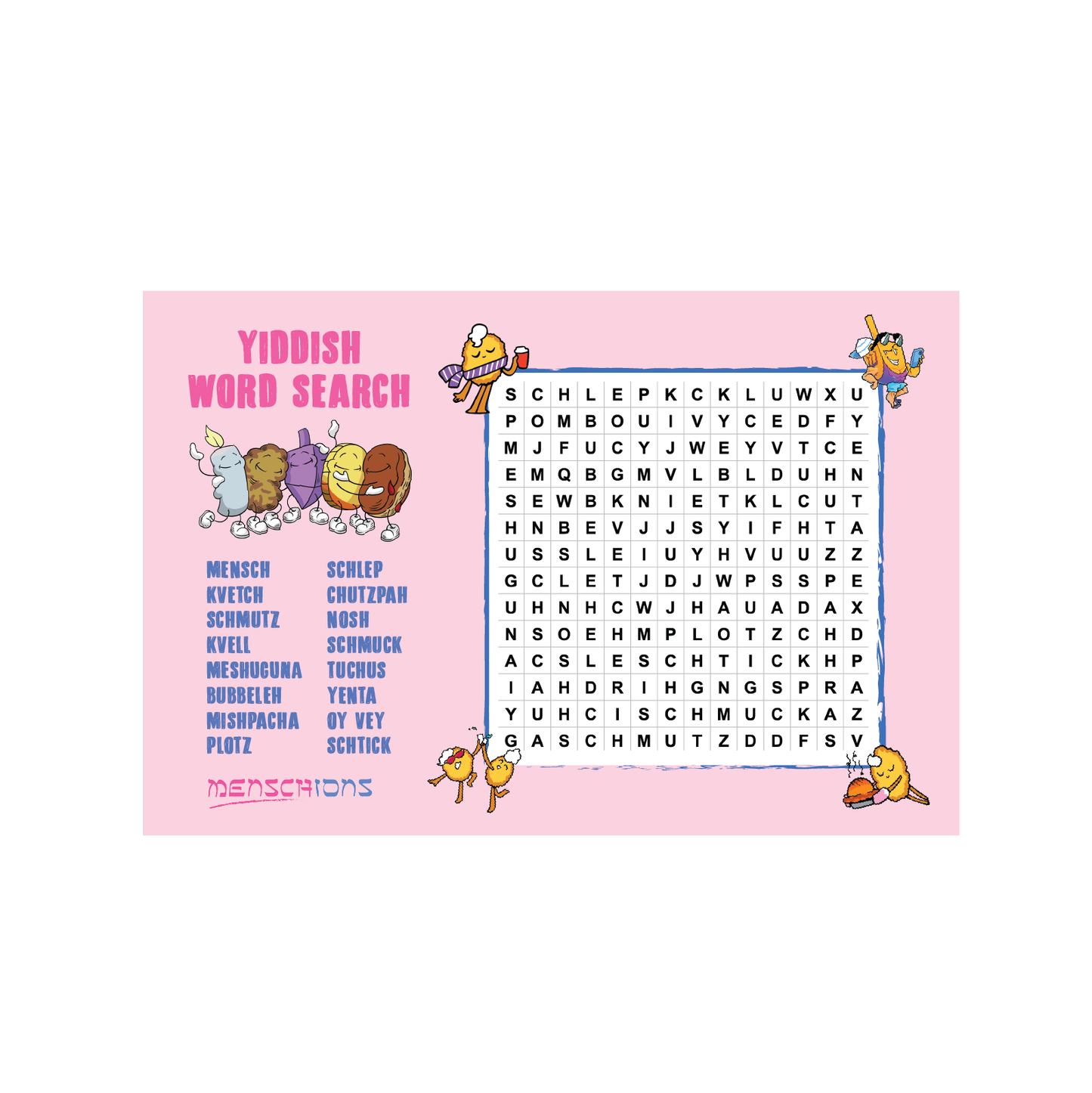 Funny Yiddish Word Search (Pack of 10)