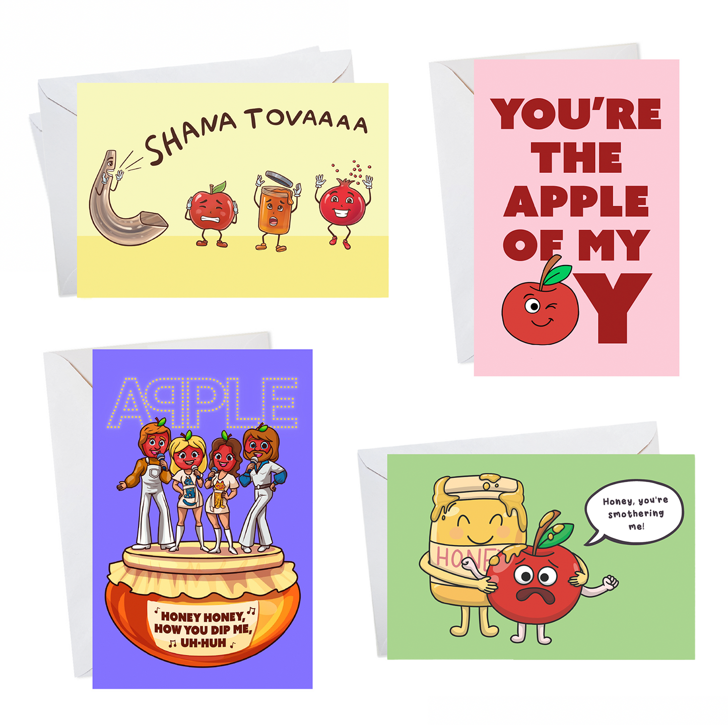 Rosh Hashanah Cards - 4 Card Gift Set