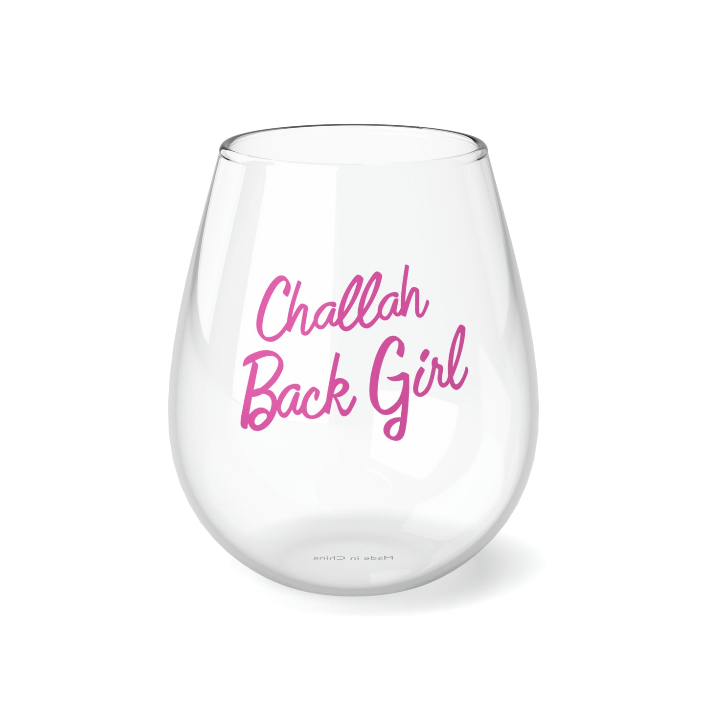 Challah Back Girl Wine Glass