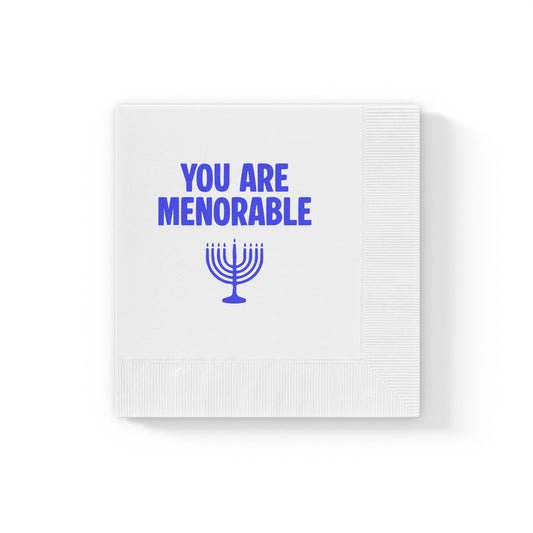 "You Are Menorable" Hanukkah Napkins