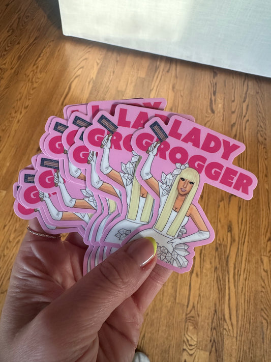 Lady Grogger Sticker