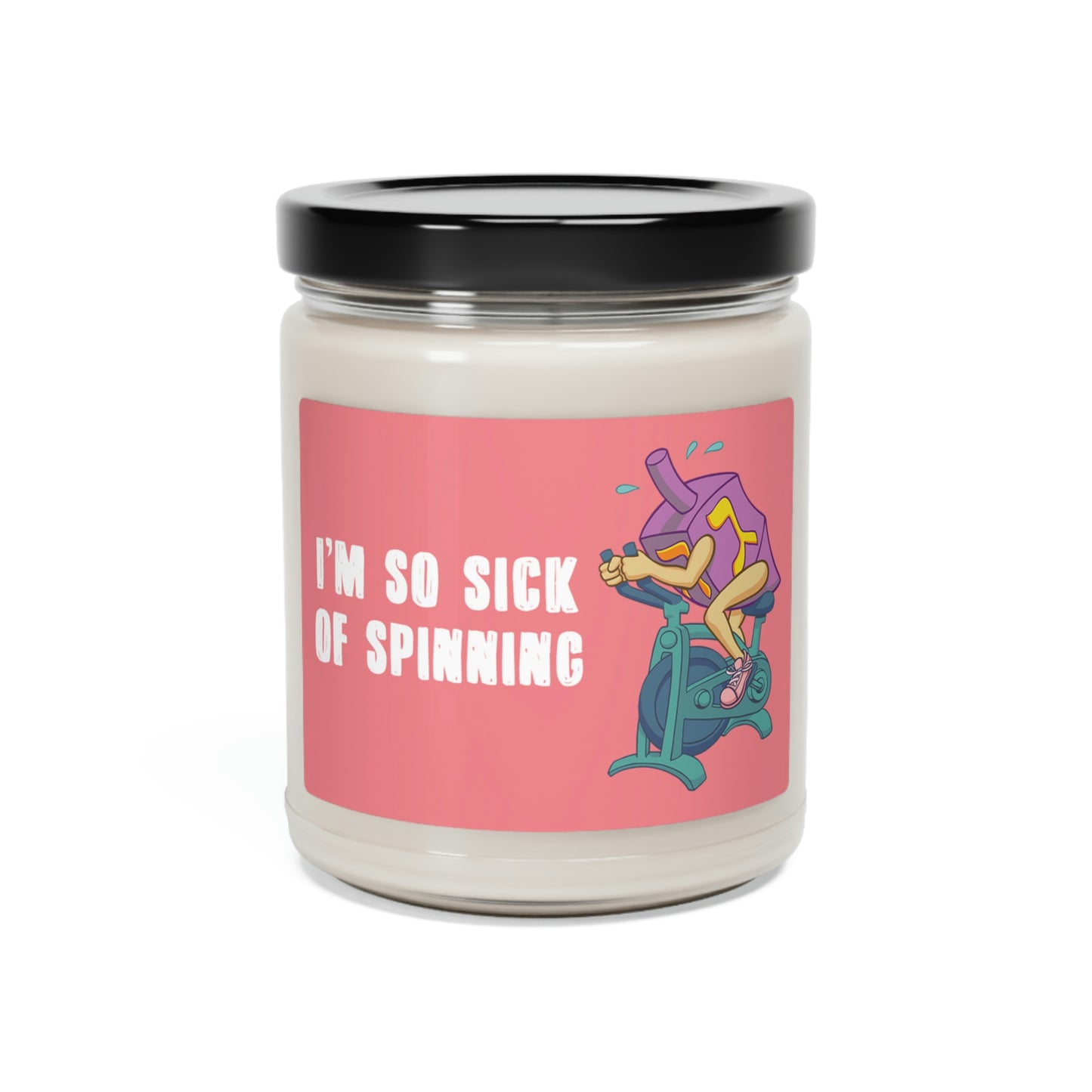 Spinning Hanukkah Soy Candle, 9oz