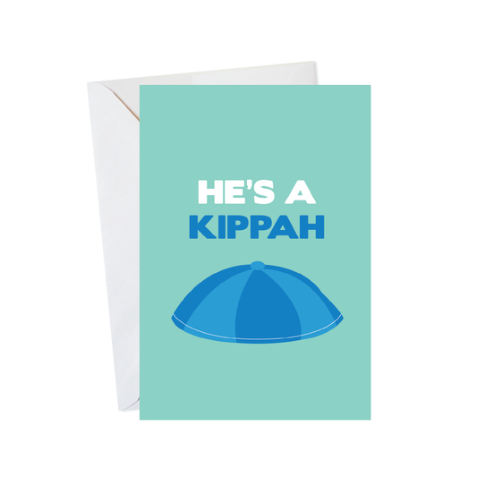 He's a Kippah funny Jewish greeting card